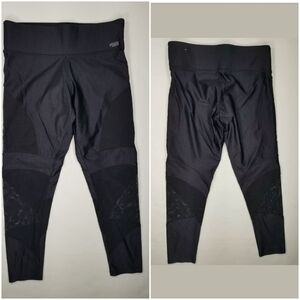 Pink Victoria's Secret Ultimate Tights Mesh Black